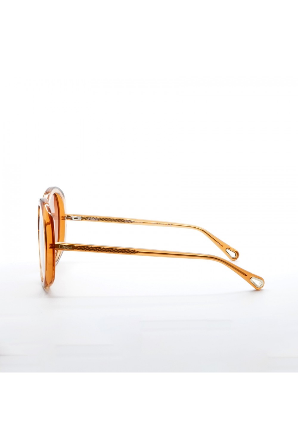 Chloè - Occhiali da sole in bio-acetato tondi per donna grigio, arancione -