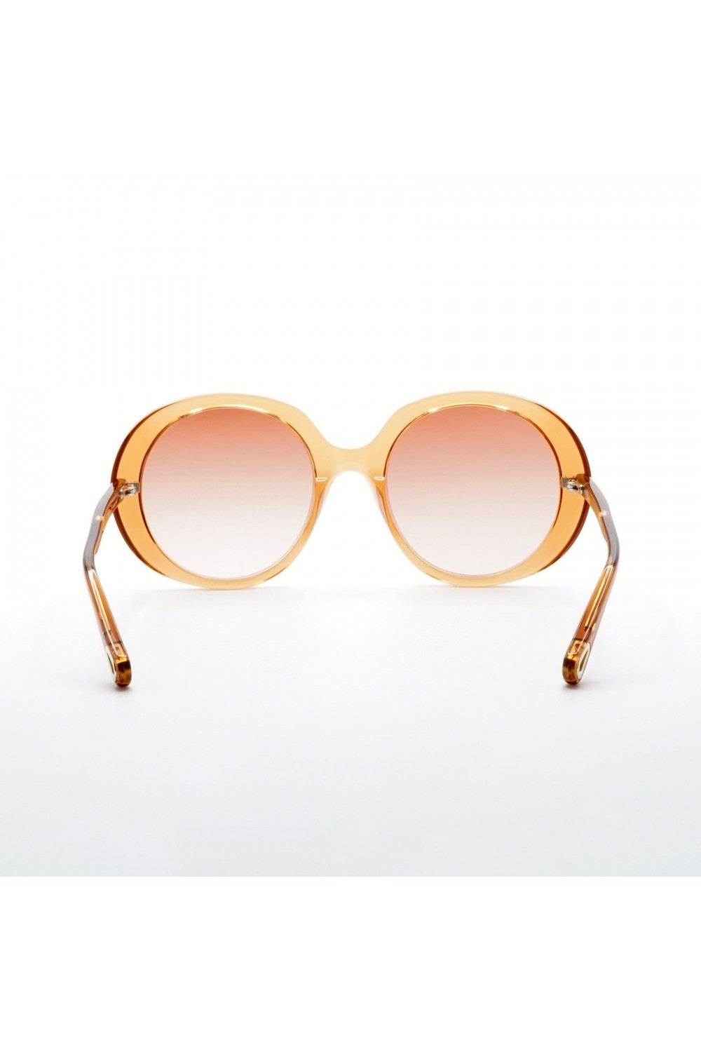 Chloè - Occhiali da sole in bio-acetato tondi per donna grigio, arancione -