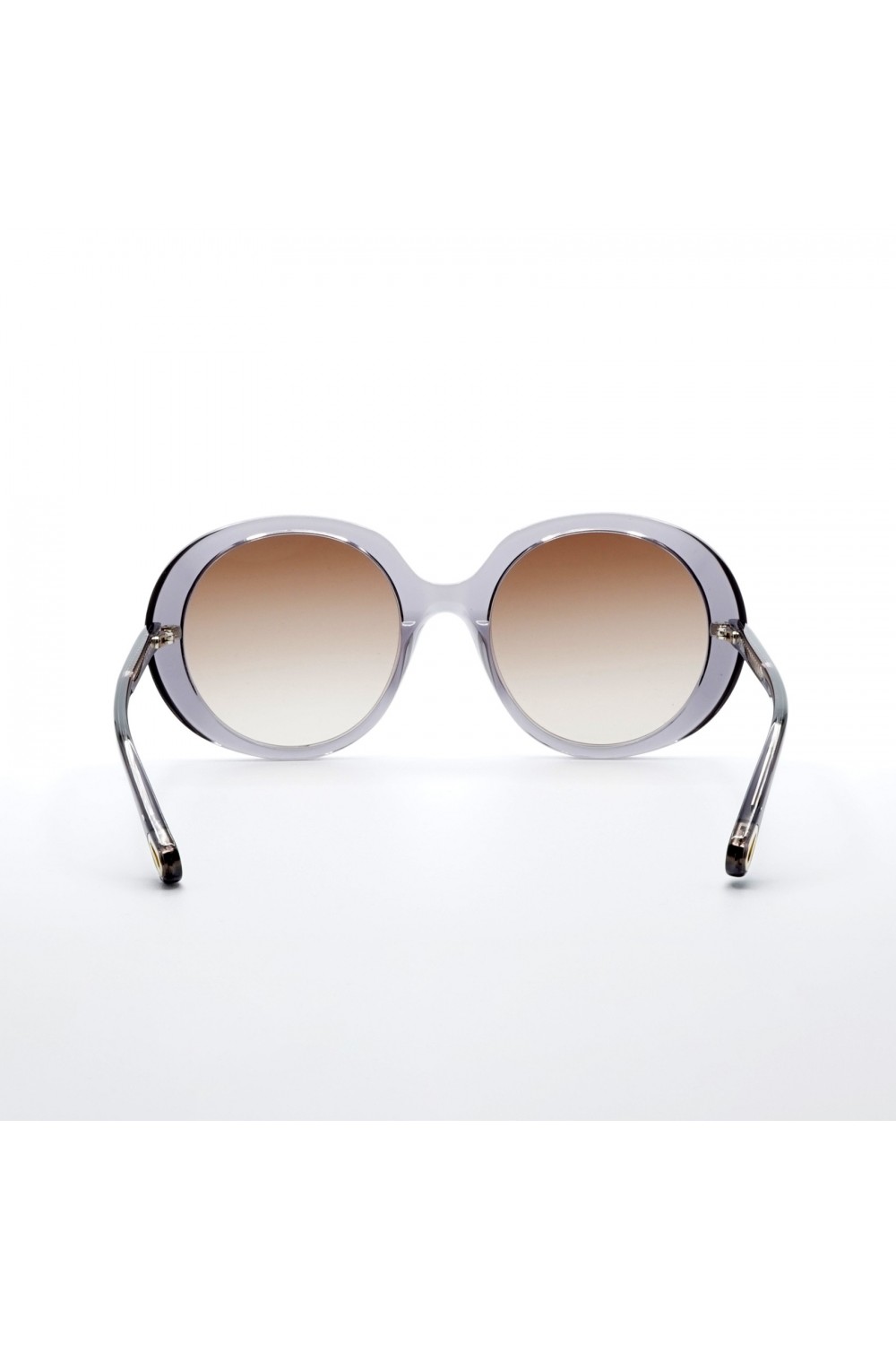 Chloè - Occhiali da sole in bio-acetato tondi per donna grigio, arancione -