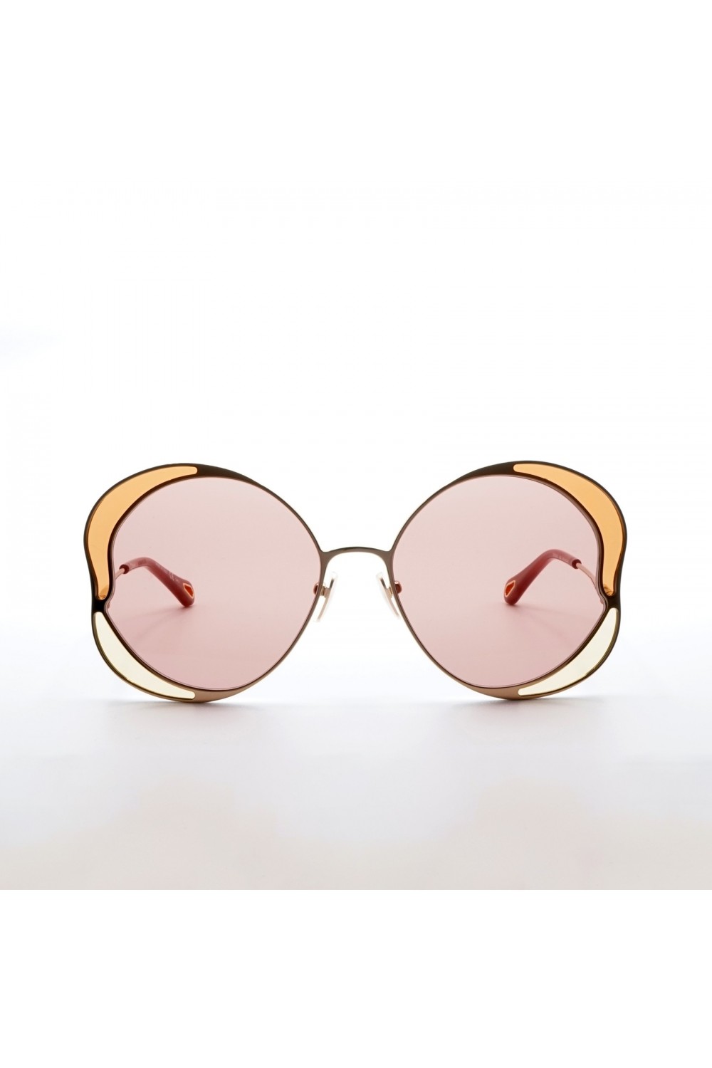 Chloè - Occhiali da sole in metallo a farfalla per donna oro - CH0024S 004