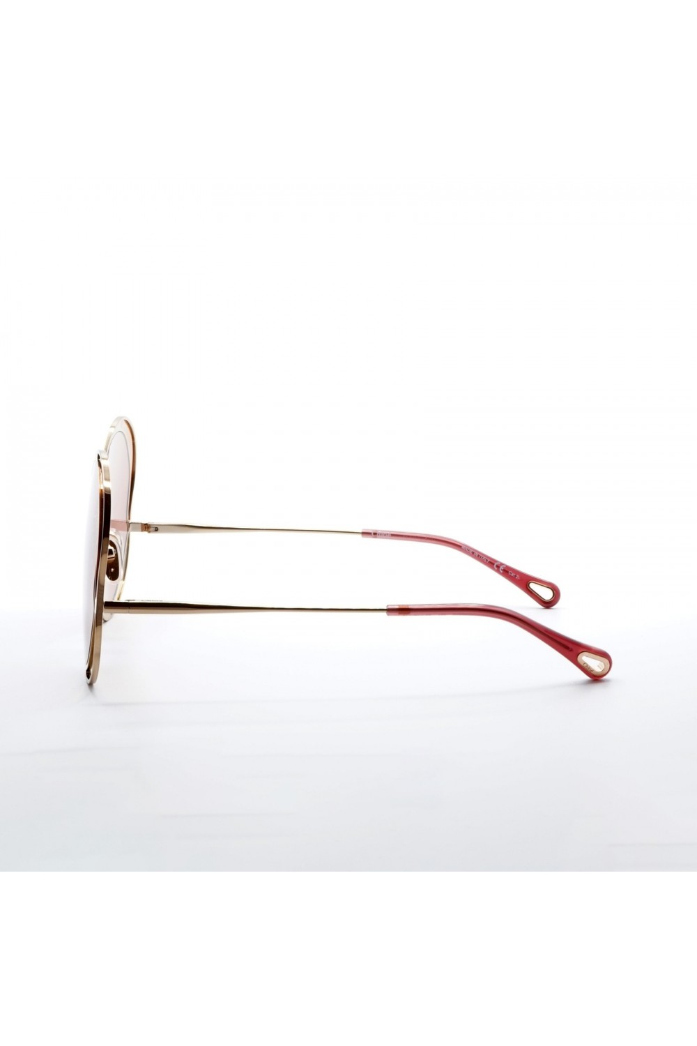 Chloè - Occhiali da sole in metallo a farfalla per donna oro - CH0024S 004