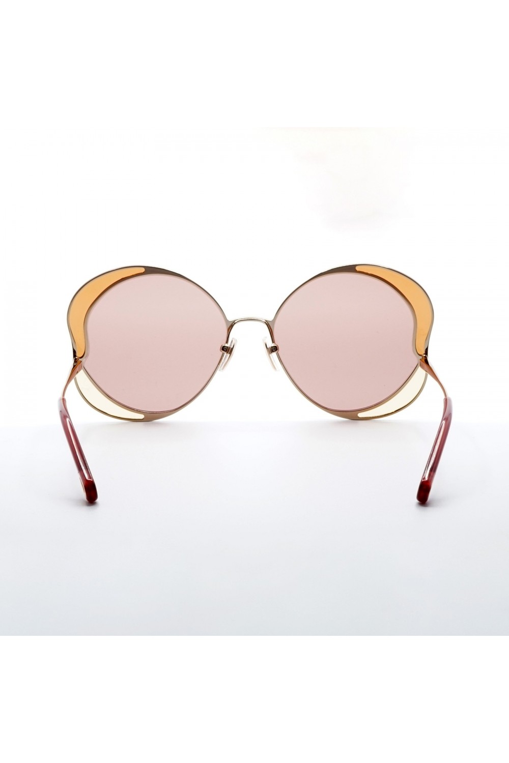 Chloè - Occhiali da sole in metallo a farfalla per donna oro - CH0024S 004