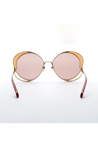 Chloè - Occhiali da sole in metallo a farfalla per donna oro - CH0024S 004