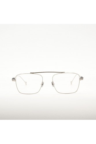 Haze - Occhiali da vista rettangolari in metallo per uomo argento - RIC 1SV