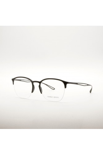 Giorgio Armani - Occhiali da vista in celluloide squadrati per uomo nero, blu -