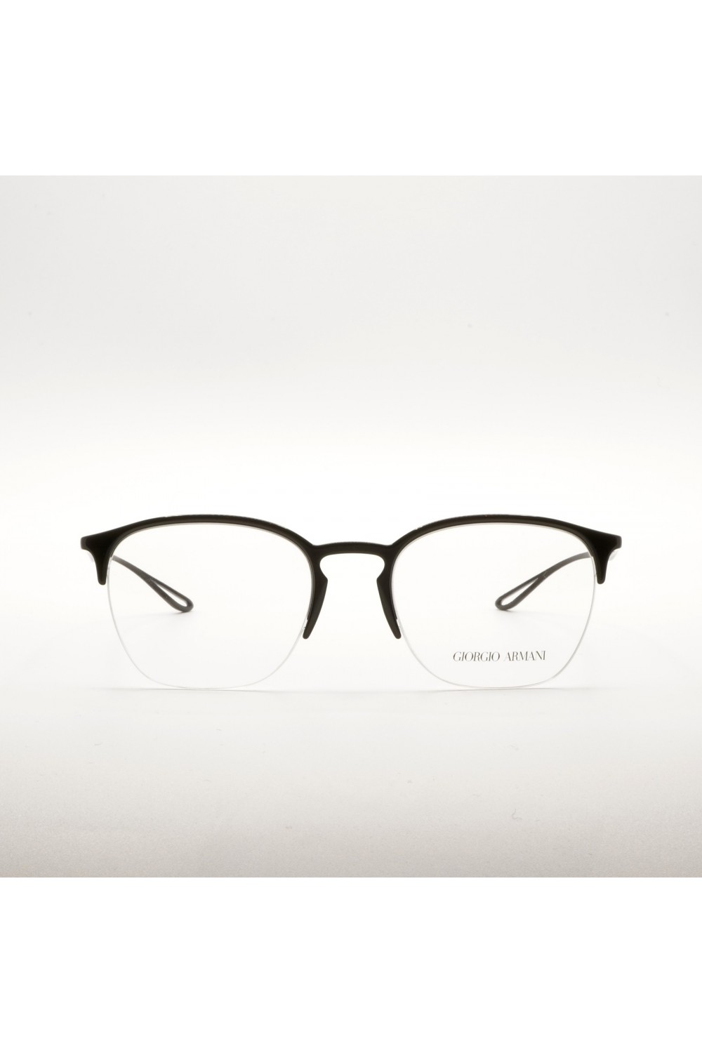 Giorgio Armani - Occhiali da vista in celluloide squadrati per uomo nero, blu -