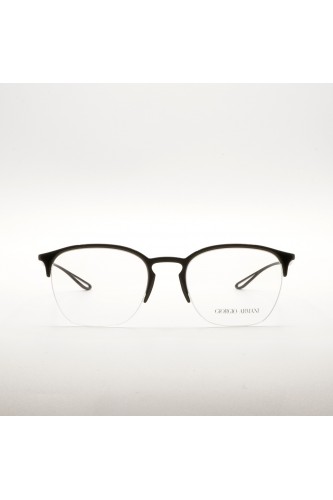 Giorgio Armani - Occhiali da vista in celluloide squadrati per uomo nero, blu -