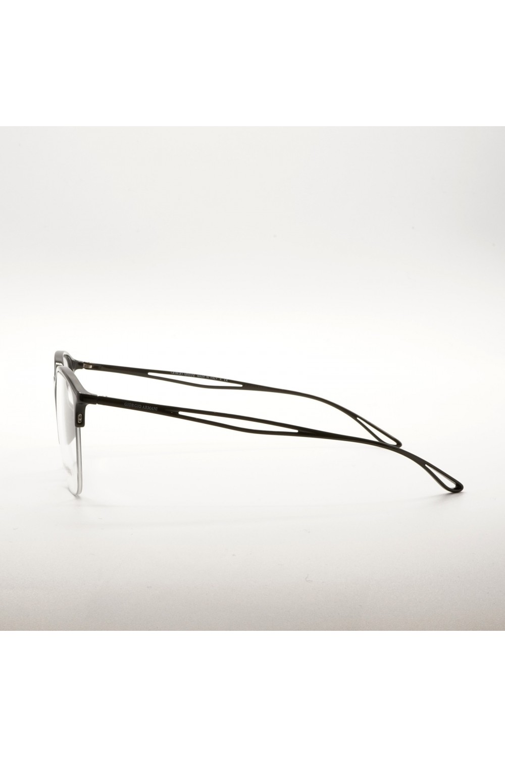 Giorgio Armani - Occhiali da vista in celluloide squadrati per uomo nero, blu -