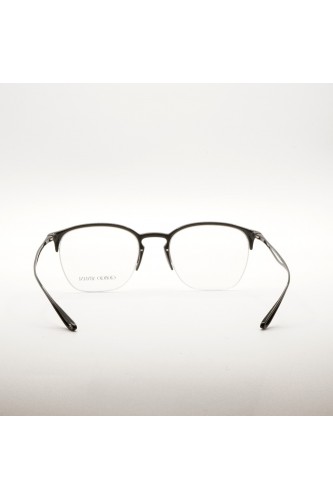 Giorgio Armani - Occhiali da vista in celluloide squadrati per uomo nero, blu -