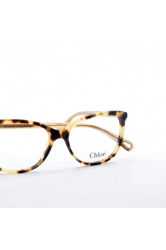 Chloè - Occhiali da vista in celluloide cat eye per donna rosa, tartarugato