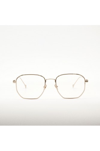 Haze - Occhiali da vista squadrati in metallo dorato per uomo oro - NIN 1GD 2