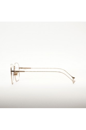 Haze - Occhiali da vista squadrati in metallo dorato per uomo oro - NIN 1GD