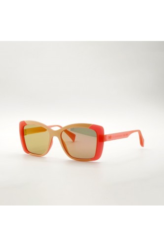 Italia Independent - Occhiali da sole in plastica squadrati per donna rosa -