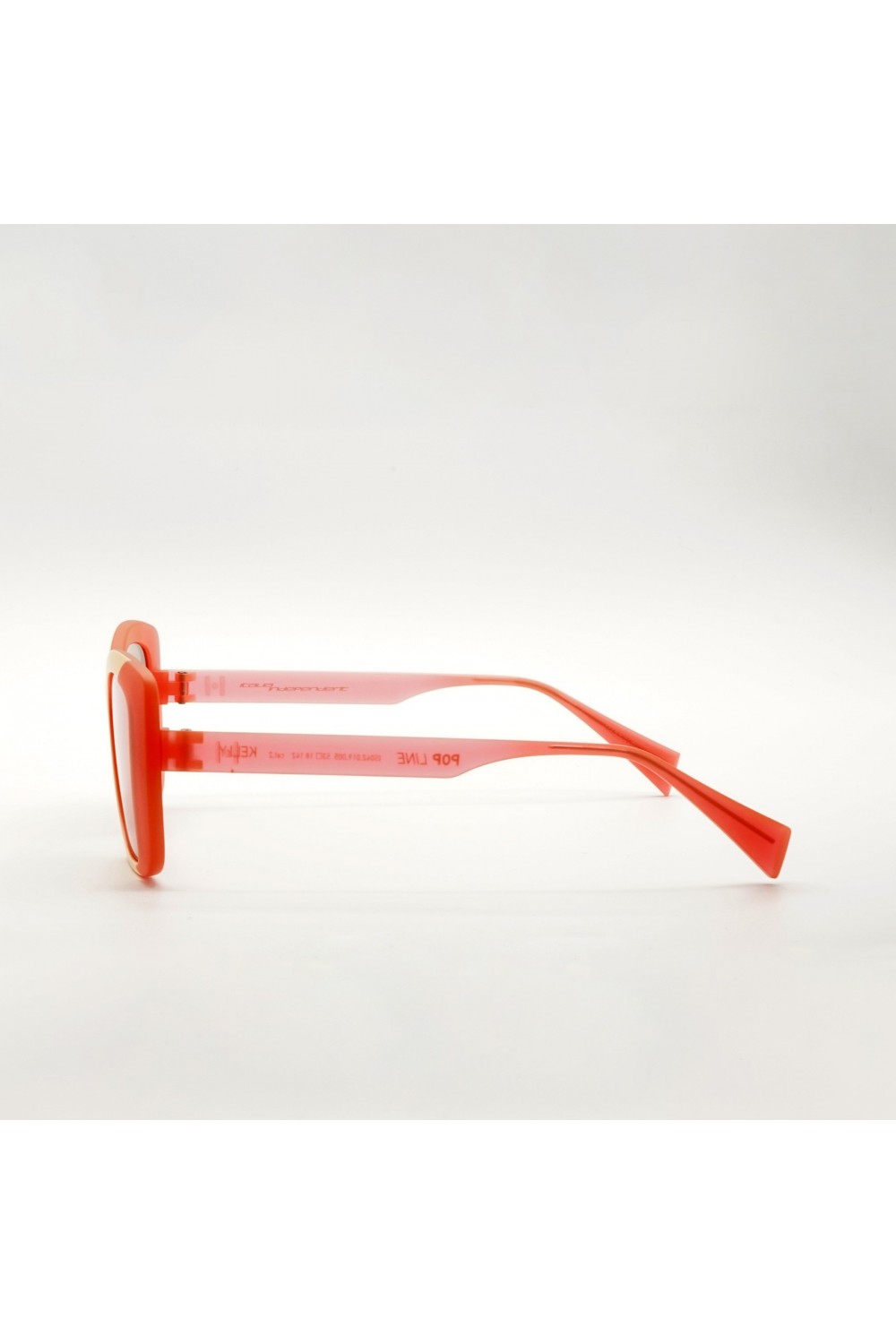 Italia Independent - Occhiali da sole in plastica squadrati per donna rosa -