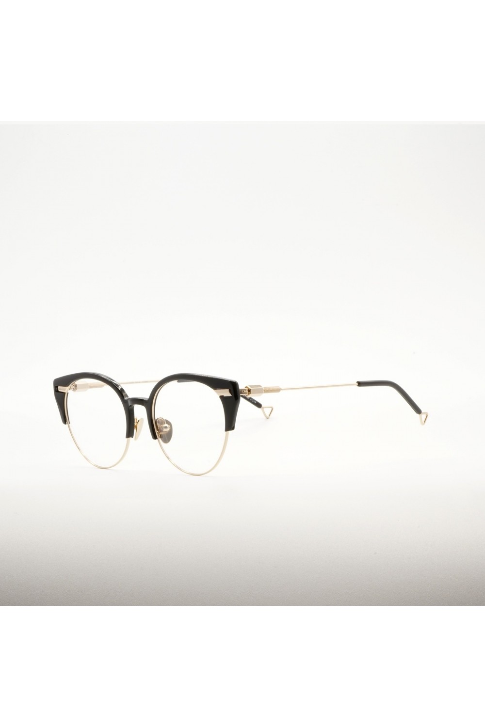 Haze - Occhiali da vista cat eye combinato bicolore per donna nero - REI 1BK