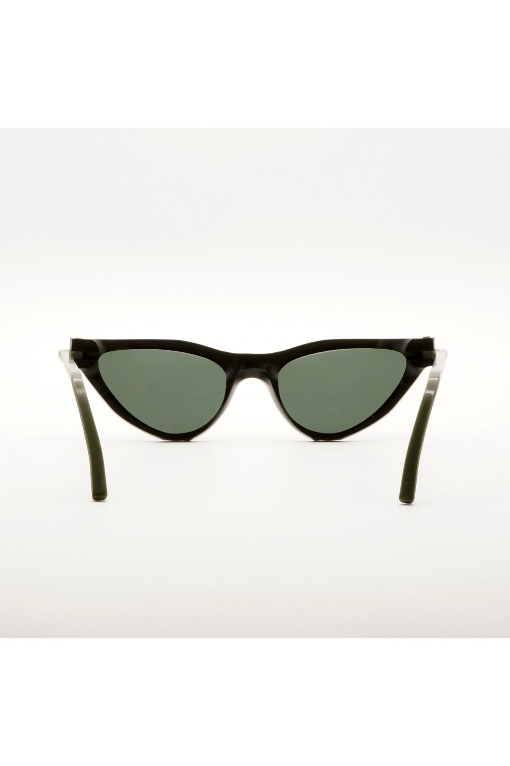 Plasticdelux - Occhiali da sole in celluloide cat eye per donna nero - TILDA