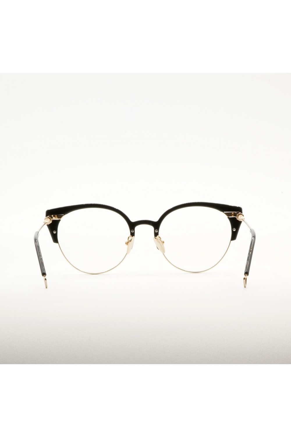 Haze - Occhiali da vista cat eye combinato bicolore per donna nero - REI 1BK