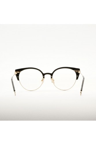 Haze - Occhiali da vista cat eye combinato bicolore per donna nero - REI 1BK