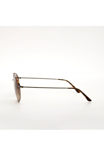 Giorgio Armani - Occhiali da sole in metallo ovali per donna argento, oro -