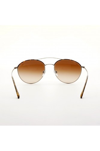 Giorgio Armani - Occhiali da sole in metallo ovali per donna argento, oro -