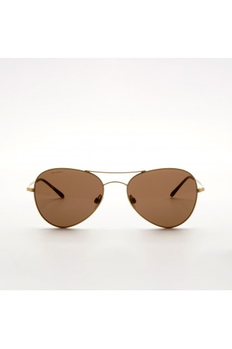 Giorgio Armani - Occhiali da sole in metallo aviator per uomo oro - AR6035