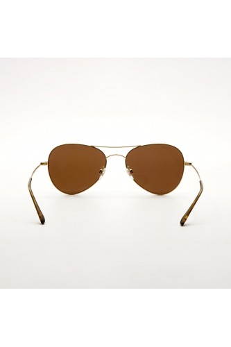 Giorgio Armani - Occhiali da sole in metallo aviator per uomo oro - AR6035