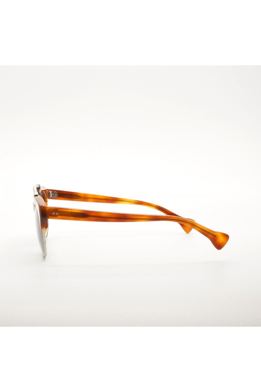 Saturnino - Occhiali da sole combinati squadrati unisex bianco, arancione