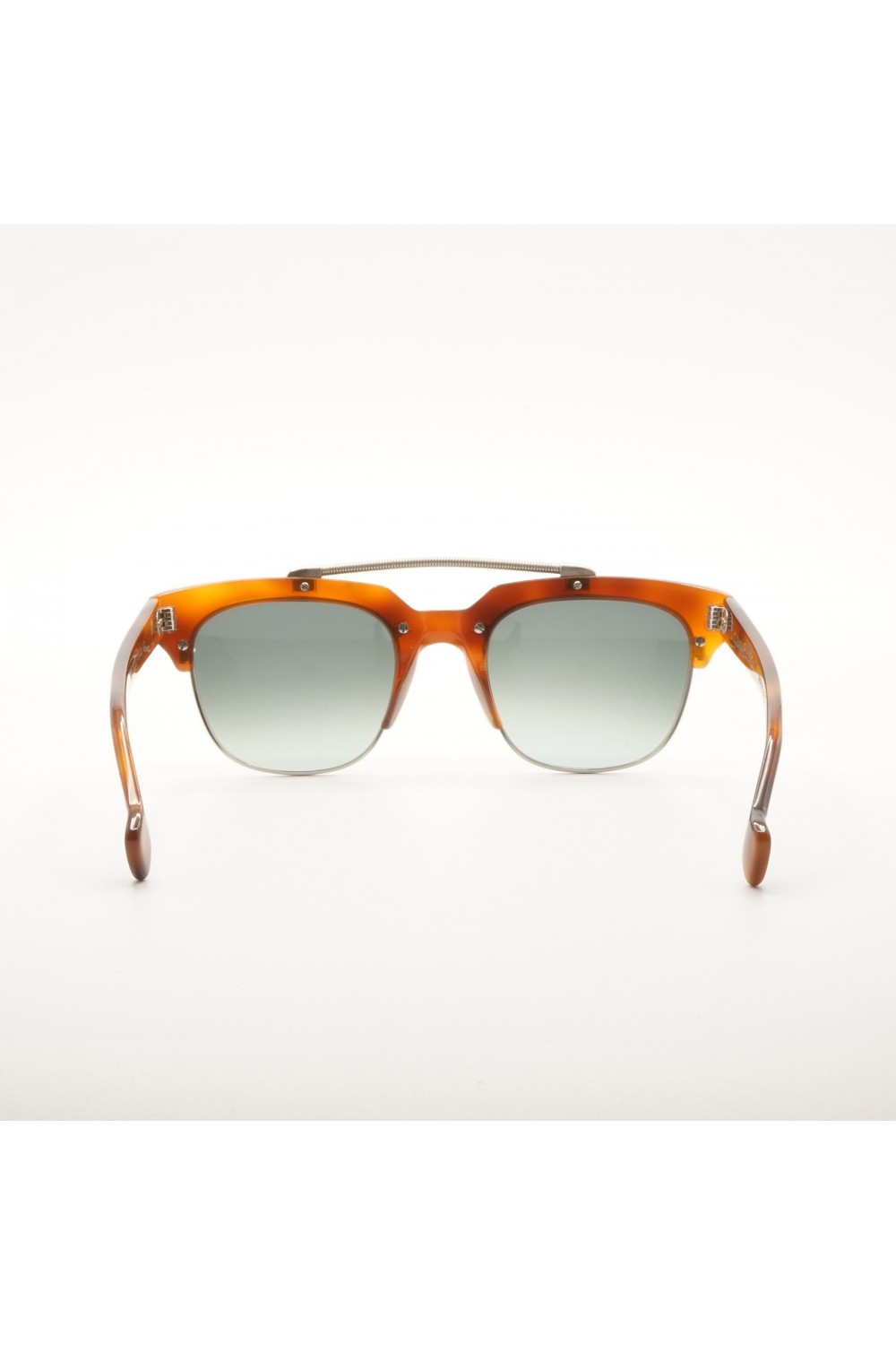 Saturnino - Occhiali da sole combinati squadrati unisex bianco, arancione