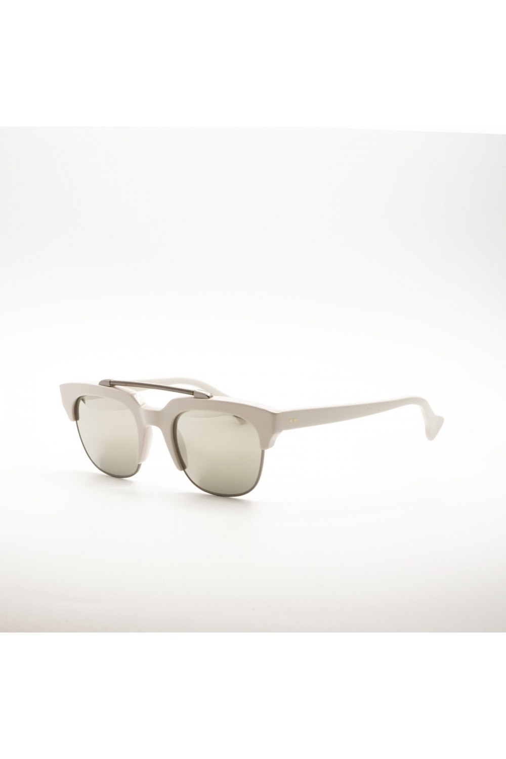 Saturnino - Occhiali da sole combinati squadrati unisex bianco, arancione