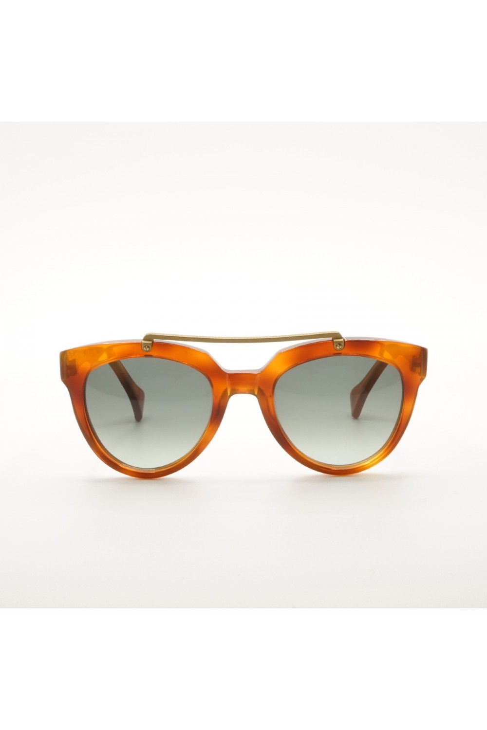 Saturnino - Occhiali da sole in celluloide aviator unisex tartarugato