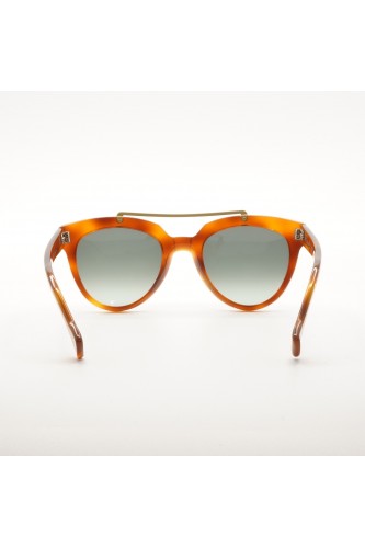 Saturnino - Occhiali da sole in celluloide aviator unisex tartarugato