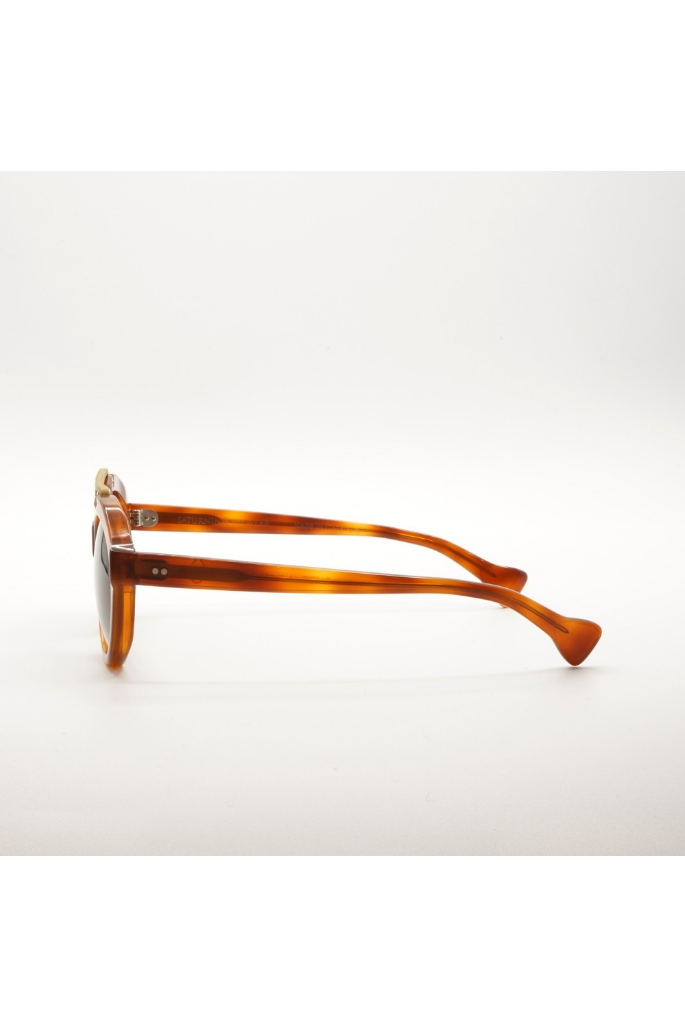 Saturnino - Occhiali da sole in celluloide ovali unisex blu, tartarugato