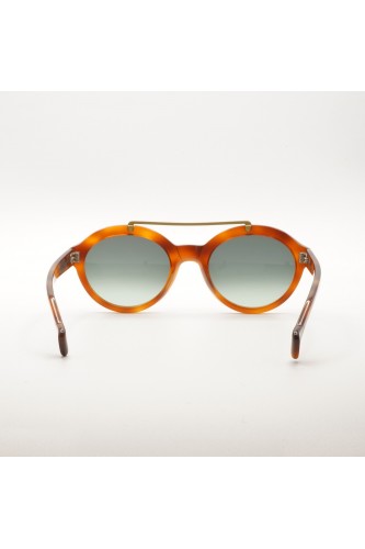 Saturnino - Occhiali da sole in celluloide ovali unisex blu, tartarugato