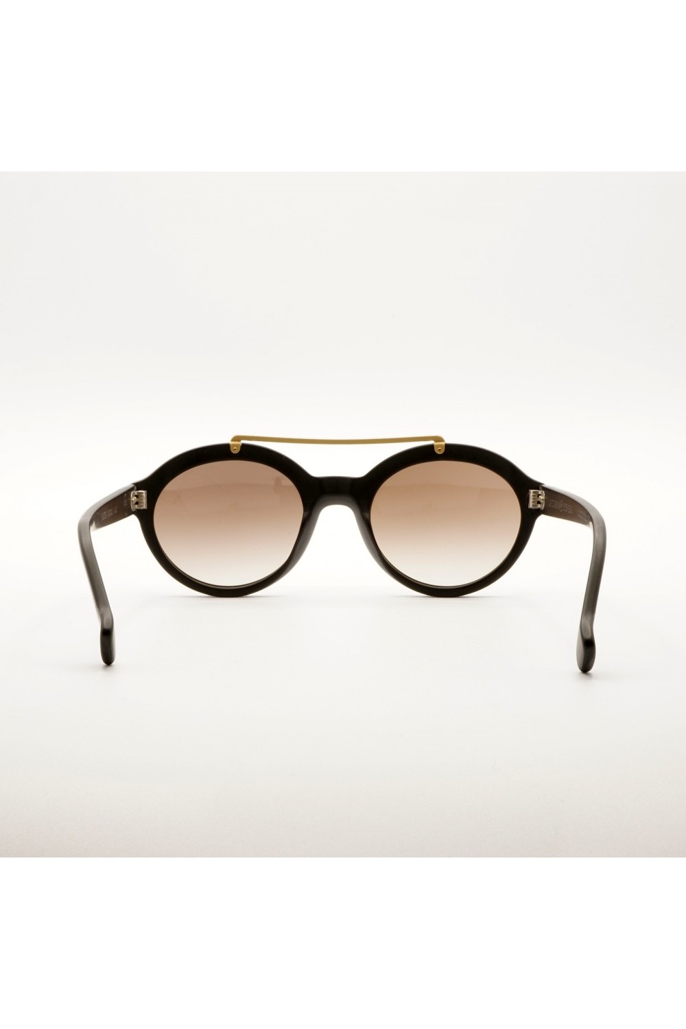 Saturnino - Occhiali da sole in celluloide ovali unisex blu, tartarugato