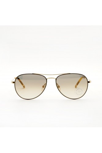 Etnia Barcelona - Occhiali da sole in metallo aviator unisex nero/oro - BRERA 2