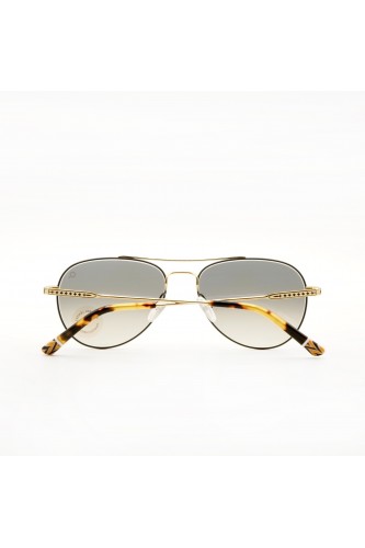 Etnia Barcelona - Occhiali da sole in metallo aviator unisex nero/oro - BRERA