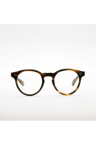Oliver Peoples - Occhiali da vista tondi in celluloide unisex nero, marrone