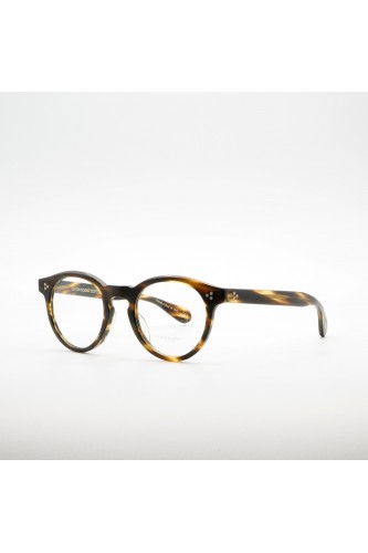 Oliver Peoples - Occhiali da vista tondi in celluloide unisex nero, marrone