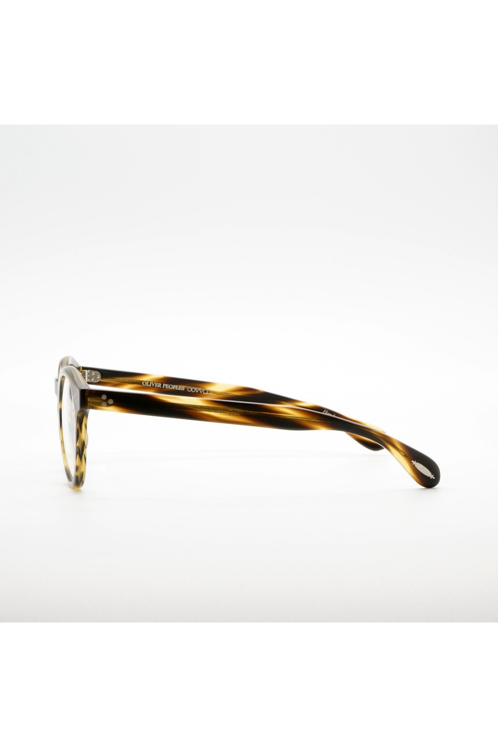 Oliver Peoples - Occhiali da vista tondi in celluloide unisex nero, marrone