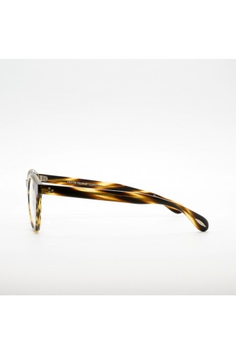 Oliver Peoples - Occhiali da vista tondi in celluloide unisex nero, marrone
