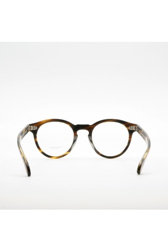 Oliver Peoples - Occhiali da vista tondi in celluloide unisex nero, marrone