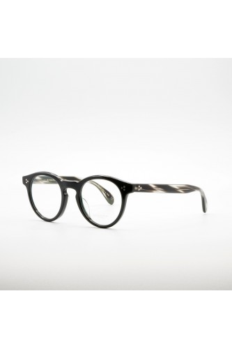 Oliver Peoples - Occhiali da vista tondi in celluloide unisex nero, marrone