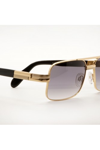 Cazal - Occhiali da sole in metallo squadrati per uomo oro - 988 003