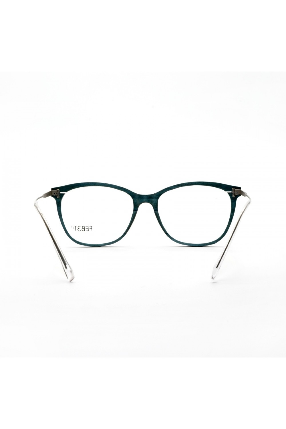 Feb 31st - Occhiali da vista in legno cat eye per donna marrone bruciato -