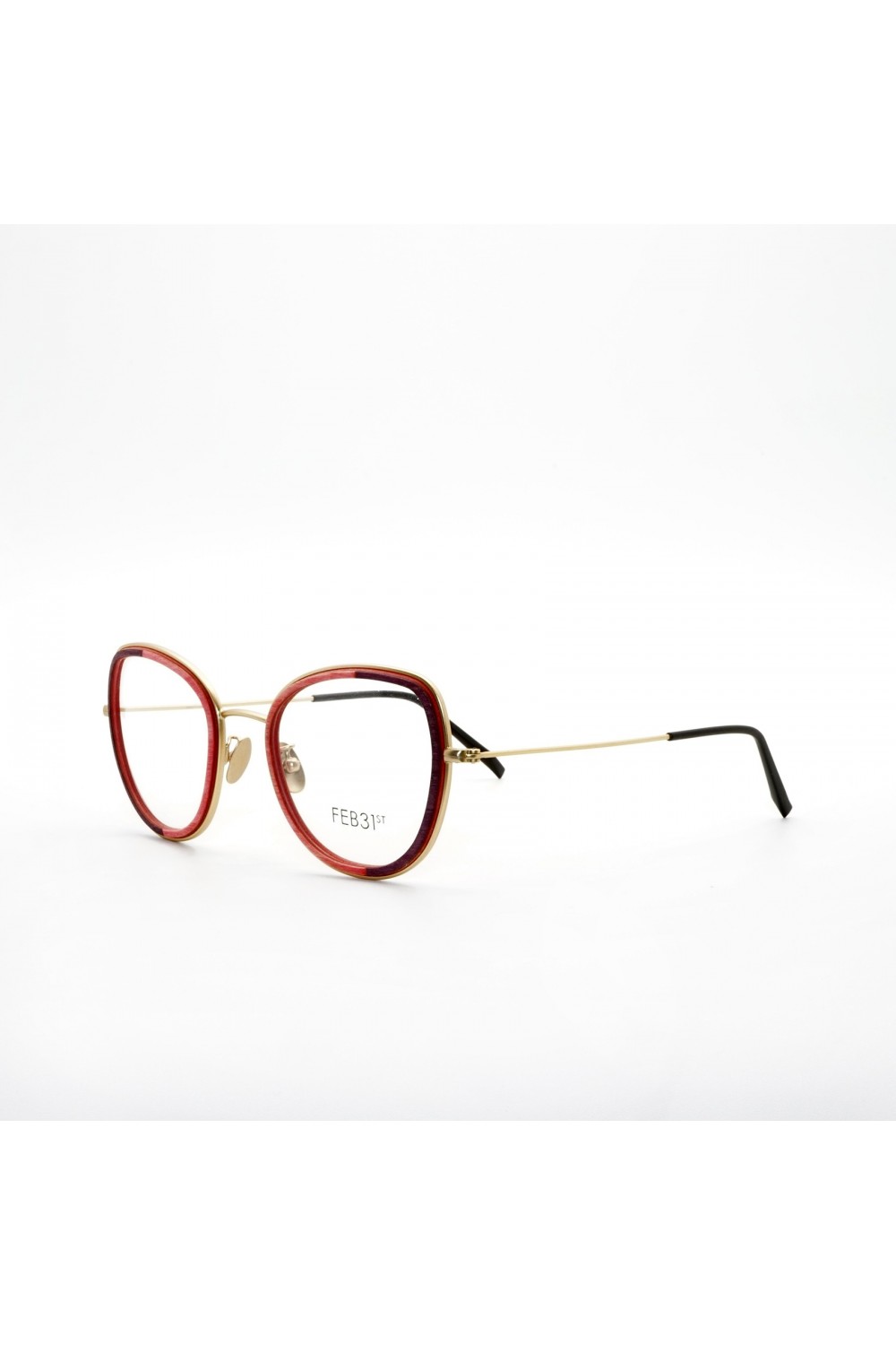 Feb 31st - Occhiali da vista in legno tondi per donna rosa - ARIKA 7424