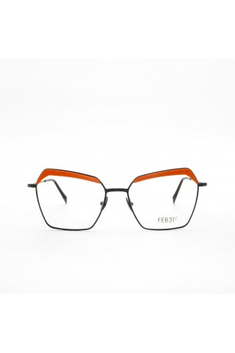 Feb 31st - Occhiali da vista in legno esagonali per donna arancione - LORY 1665 2
