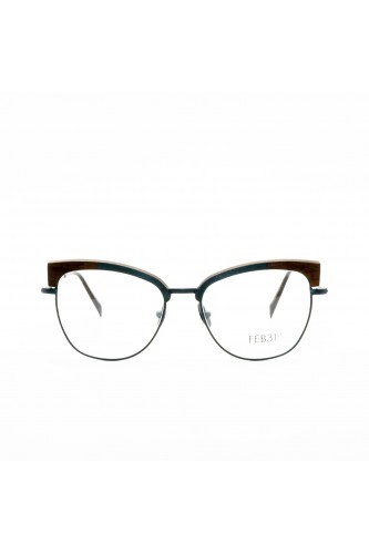 Feb 31st - Occhiali da vista in legno cat eye per donna verde petrolio - SUSY 2