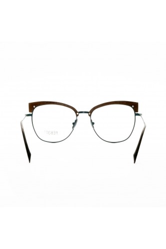 Feb 31st - Occhiali da vista in legno cat eye per donna verde petrolio - SUSY