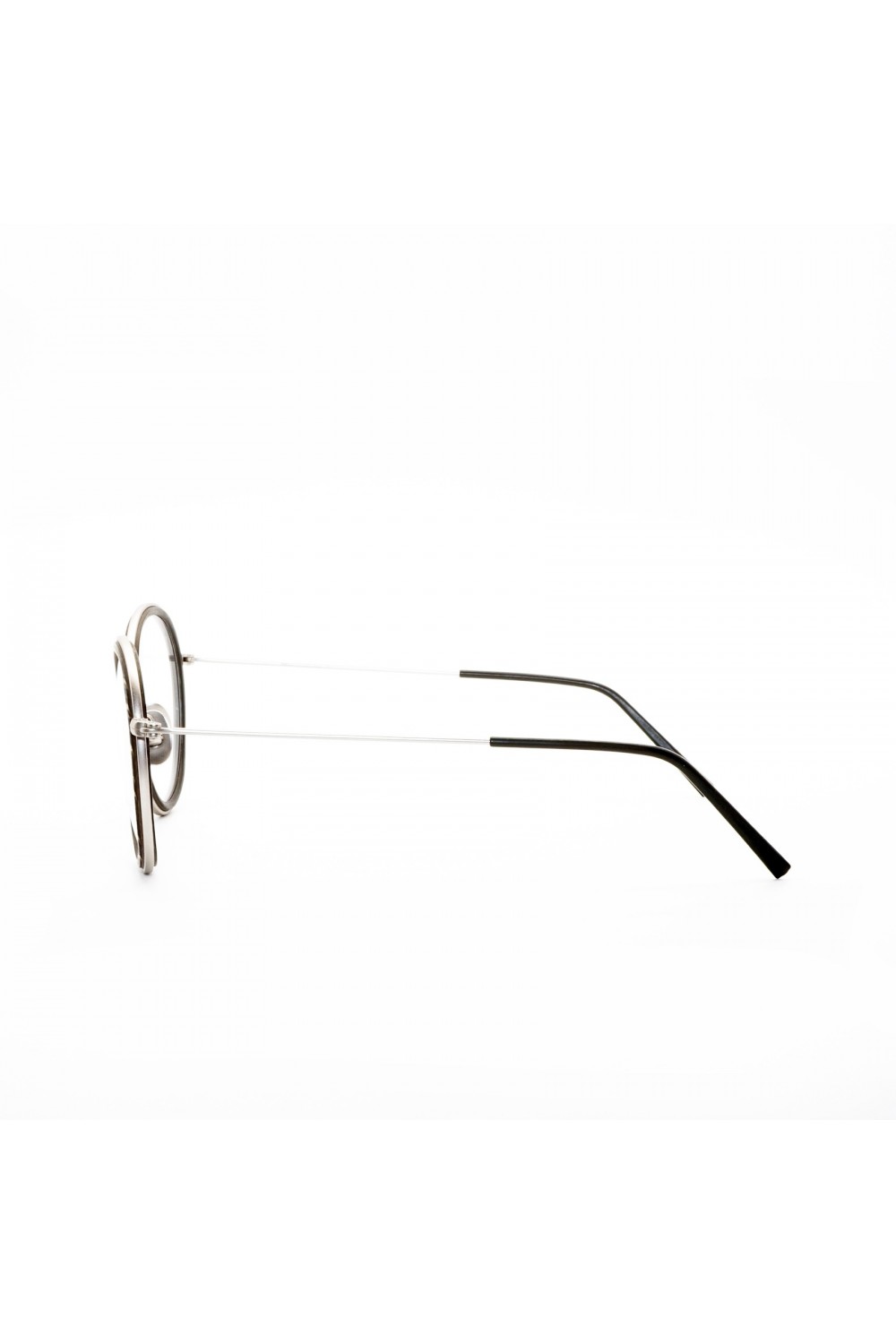 Feb 31st - Occhiali da vista in legno tondi unisex nero, argento - CRI