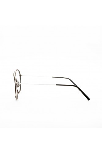 Feb 31st - Occhiali da vista in legno tondi unisex nero, argento - CRI